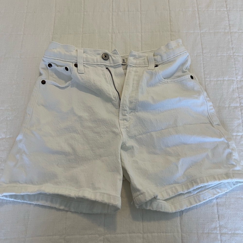 White Denim Shorts